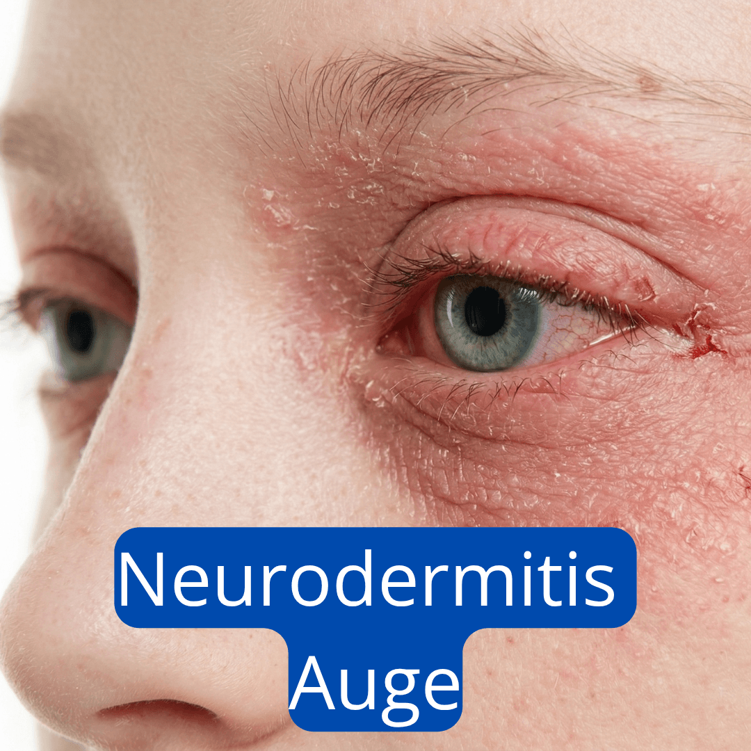 Frau mit Neurodermitis unter dem Auge