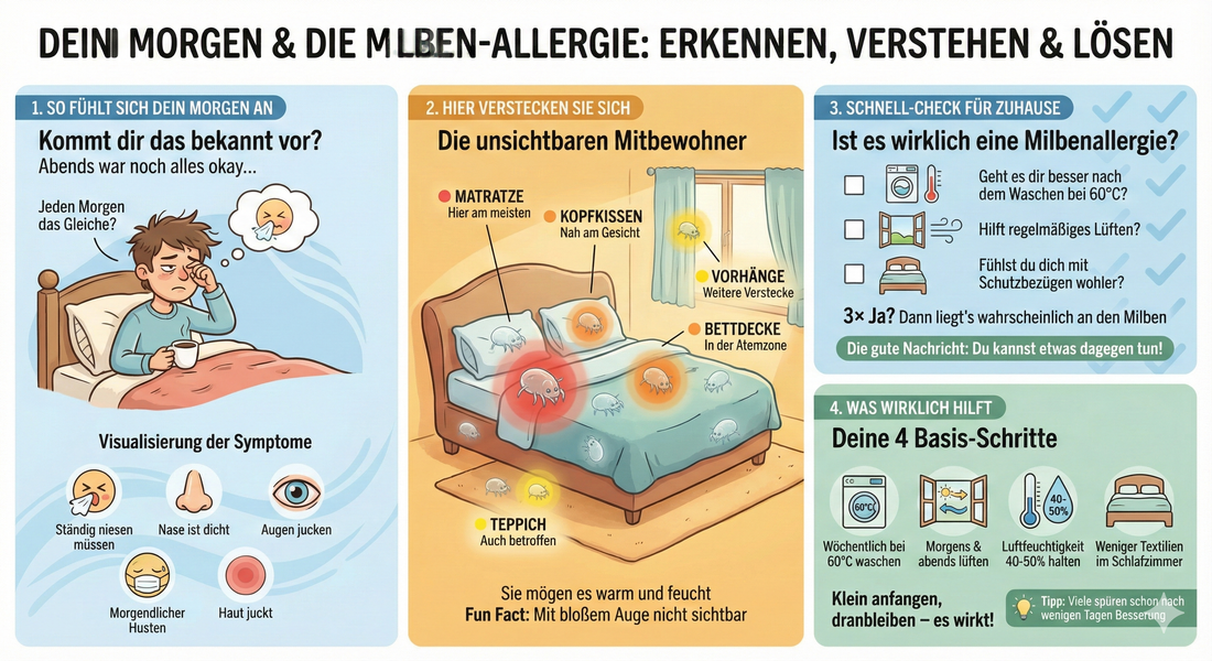 Hausstaubmilben erkennen: Was tun bei Milben im Bett?
