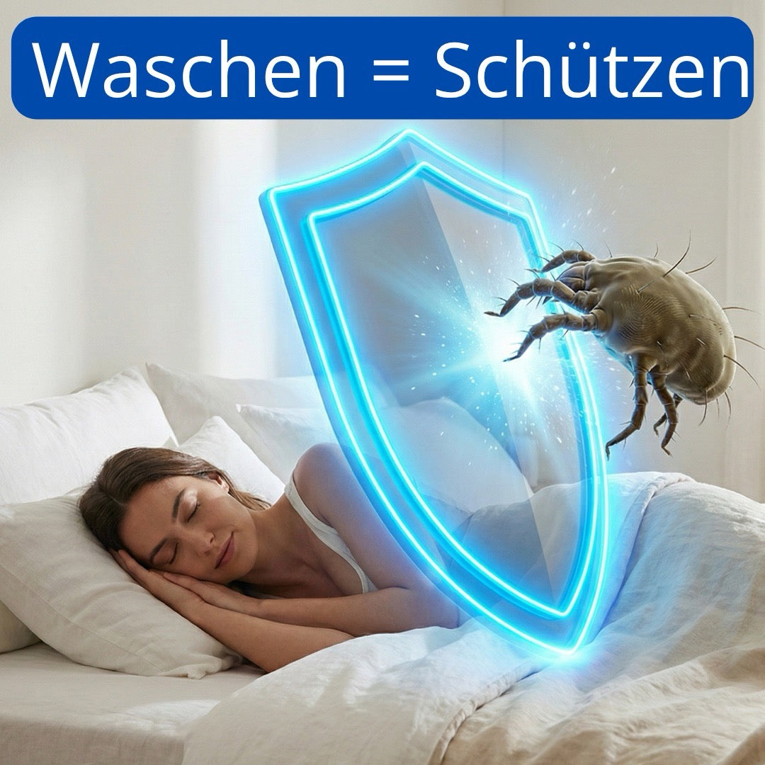 Allergie Bettwäsche Schutz durch waschen