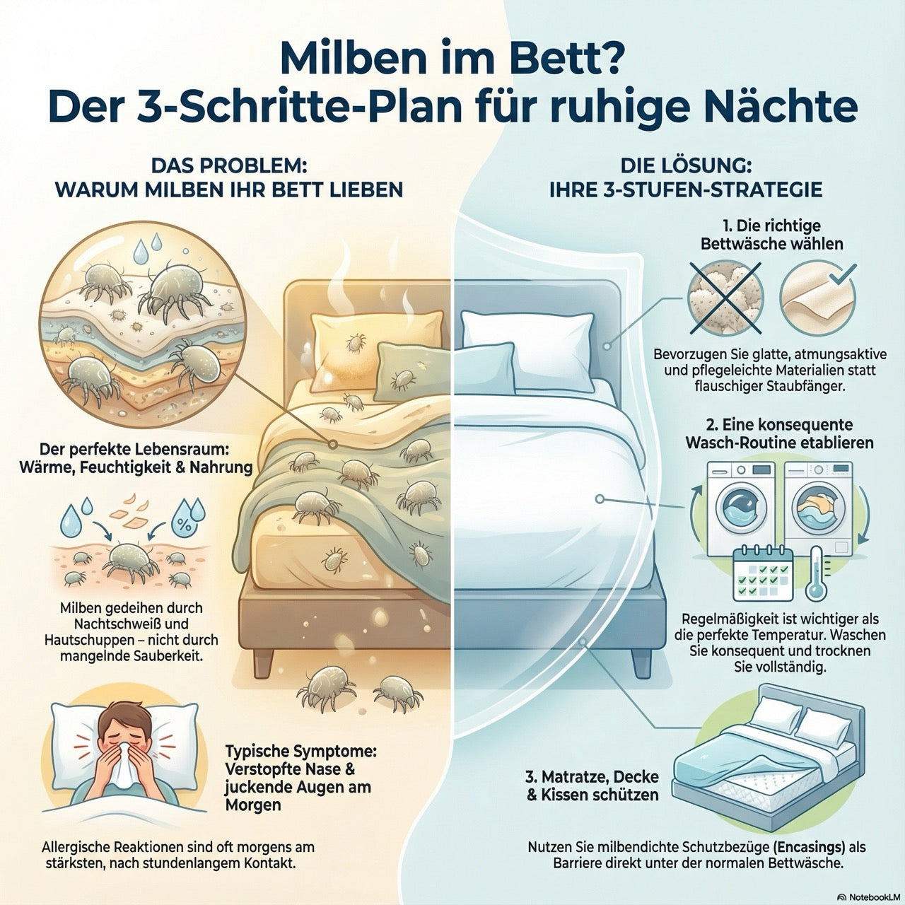 Bettwäsche gegen Milben: Welche Bettwäsche hilft wirklich?