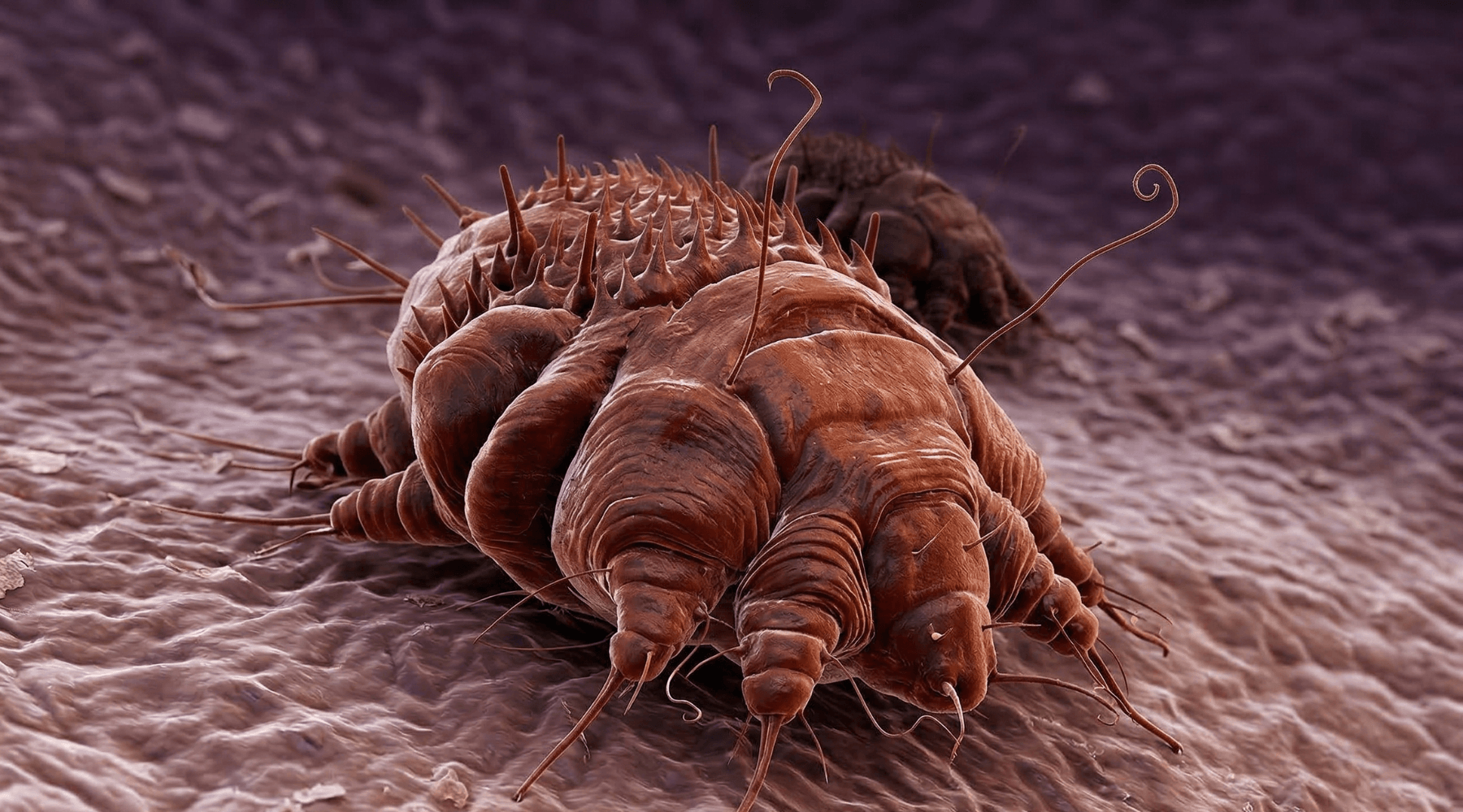 Nahaufnahme Krätzmilbe