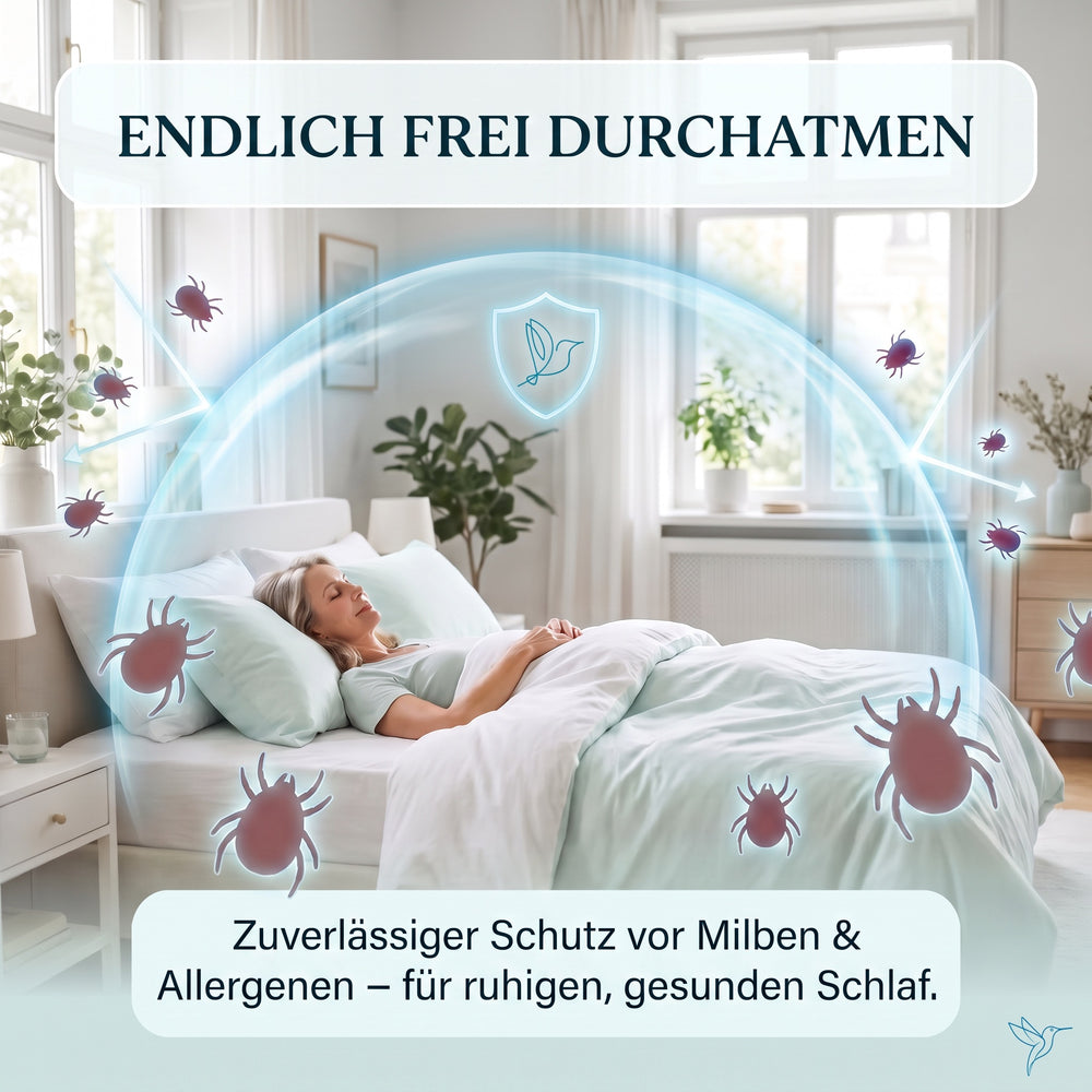 Encasing für Kopfkissen 2er Set – Milbenschutz für Allergiker | Bedding Bird Soft