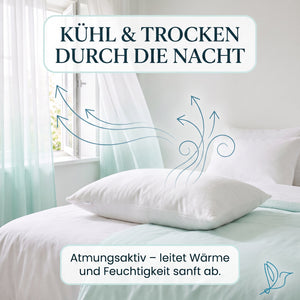 Encasing für Kopfkissen 2er Set – Milbenschutz für Allergiker | Bedding Bird Soft