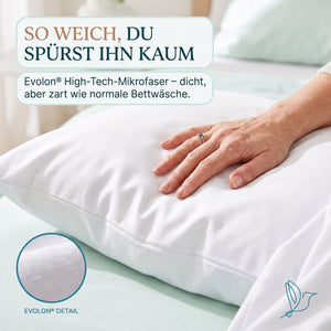 Encasing für Kopfkissen 2er Set – Milbenschutz für Allergiker | Bedding Bird Soft